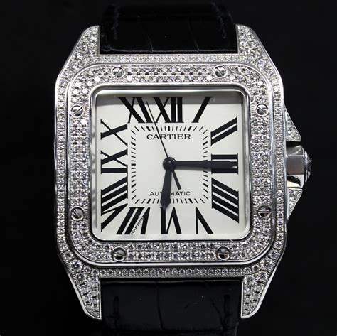 cartier watches santos 100 price|cartier santos 100 diamond price.